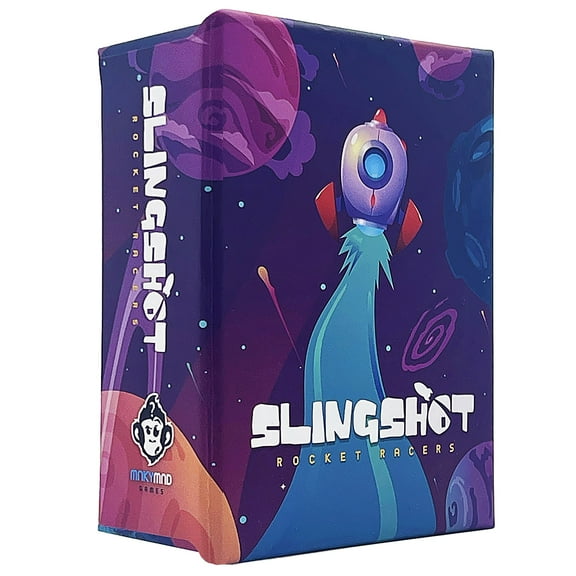 Mnkymnd Games: Slingshot - Dice Rolling Board Game, Space Pilot Race, Character Abilities, Galactic Navigation, Party & Family, Ages 8 , 1-4 Players