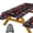 Black Red, variant on Mexico Picnic Table Cover with Bench Covers and Bag, Cinco De Mayo Fiesta Stripes Fitted Table Cover, 6ft Outdoor Tablecloth with Elastic Edge 3 PCS 30x72 Inch