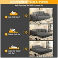 thumbnail image 3 of SEENYOO 78.7" Cloud Couch, Sofa Bed for Living Room, Teddy Fabric Foam-Filled Sofa, 3-in-1 Foldable Lazy Sleeper, Space-Saving, Multi-Purpose, Grey, 3 of 18