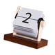 thumbnail image 3 of Calendario de escritorio de madera, adorno vintage novedoso, resistente, plegable, para aula, hogar, oficina, ., 3 of 9