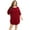 Wine Red, variant on Miyanuby Womens Plus Size Nightgowns Sleepwear Soft Plus Size Sleep Shirt Short Sleeve Night Shirt Sleep Dress Crewneck Loungewear Oversized Night Gowns Asymmetrical Hem Lounge Dress, XL-4XL