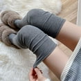 thumbnail image 5 of Calcetines por encima de la rodilla, medias hasta el muslo, calcetines de pelo alto, calcetines de muslo extendidos con costuras, medias de otoño e invierno de color sólido, 5 of 5