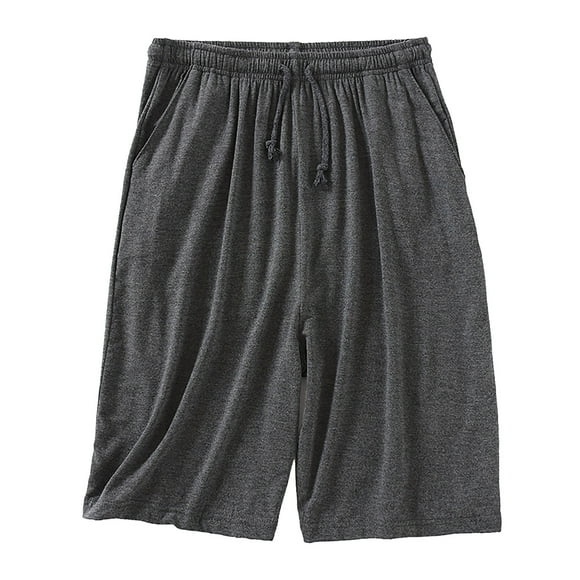 Clearance!Yoodem Pajama Shorts Men Mens Lounge Pants Men's Casual Outdoors Pocket Pants Work Trousers Beach Baggy Shorts Pant Pajama Pants Sleep Pants Dark Gray 1 7XL