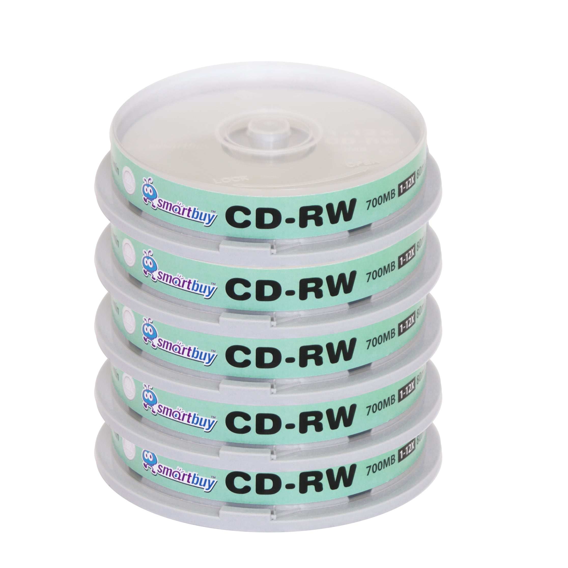 50 Pack Smartbuy CDRW 112X 700MB/80Min High Speed Logo Rewritable