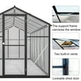 thumbnail image 2 of 6' x 12' Walk-in Polycarbonate Greenhouse – Outdoor Garden Greenhouse Kit with Aluminum Frame, Lockable Door & Adjustable Roof Vents for Backyard, Patio, or Garden, 2 of 8