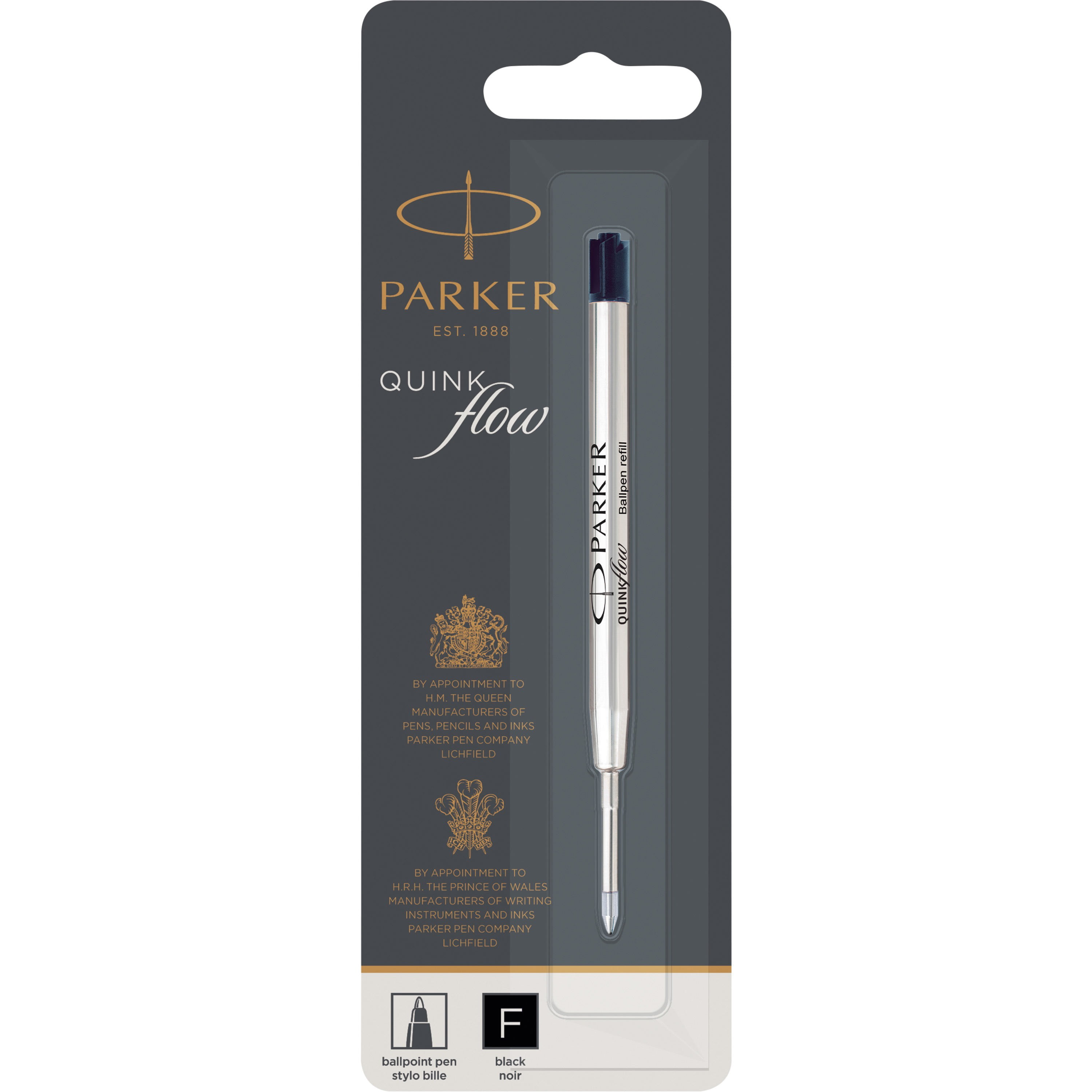 PARKER Compatible Quality 0.7mm Fine BLACK BLUE Smooth Ballpoint Refills Pack 