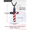 thumbnail image 6 of U7 Stainless Steel Patriotic Black Cross Necklace for Women Men Fashion American Flag Religious Christmas Jewelry Gift, 6 of 9