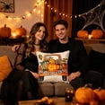 thumbnail image 5 of Halloween Spooky Pillow Covers 18x18 Inch, Festive Throw Pillow Cases with Hidden Zipper, Decorative Cushion Covers for Sofa Couch Bed Halloween Party Home Decor, 5 of 7