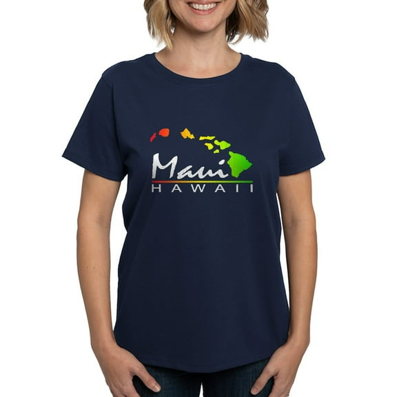 CafePress - MAUI Hawaii (Distressed Design) T Shirt - Women's Traditional Fit Dark T-Shirt