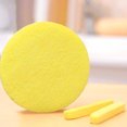thumbnail image 2 of 96Pcs Cosmetic Puff Compress Facial Cleansing Sponge Face Cleansing Wash Sponge Makeup Exfoliator Exfoliating Tool (Yellow), 2 of 6