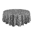 thumbnail image 5 of Black Leopard Print Round Tablecloth 60"x60",Wrinkle Wipeable Table Cloth for Kitchen Dining Room Picnic Patio Party, 5 of 6
