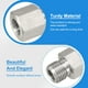 thumbnail image 3 of Uxcell 2Pcs Adaptador de rosca de tubo forjado de acero inoxidable 304, hembra de 3/4" NPT a macho de 1/2" NPT, 3 of 6
