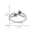 thumbnail image 2 of 1/5 Carat (ctw) Two Stone Peridot Ring in 14K White Gold, 2 of 4