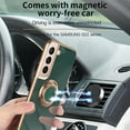 thumbnail image 5 of Case for Samsung Galaxy S22 Ultra Ring Holder Case Shiny Plating Rose Gold Edge with 360 Degree Rotation Kickstand for Women Girls Slim Soft Flexible TPU Protective Cover Case, 6.8 Inch, Teal, 5 of 8