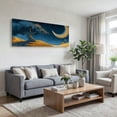 thumbnail image 3 of Oversized Canvas Wall Art Tree of Life with Sun and Moon, Green Abstract Nature Paintings, Modern Canvas Prints for Living Room Bedroom Home Decoration, 3 of 7