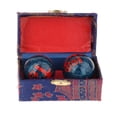 thumbnail image 4 of 2 Pieces Hand Massage Balls, Chinese Exercise Handballs with Storage Box, Durable, Compact Relaxation, Chinese Baoding Balls, for Kids Seniors Fu Word Blue, 4 of 8