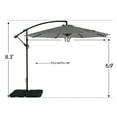 GARDEN 10" Ft Offset Cantilever Umbrellas w/ Base Weights Included for