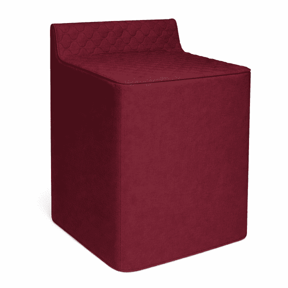 Washing Machine Cover Quilted PEVA Waterproof Zipper Burgundy