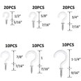 thumbnail image 2 of Black 90 Pack Screw-On Cup Hooks, Vinyl Coated, 6 Sizes, 2 of 5