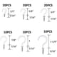 thumbnail image 2 of Black 90 Pack Screw-On Cup Hooks, Vinyl Coated, 6 Sizes, 2 of 5