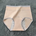 thumbnail image 2 of PMVFHDE High Waist Menstrual Briefs Leakproof For Comfortable Womens Underwear For Sports Activity Khaki,XXL, 2 of 3
