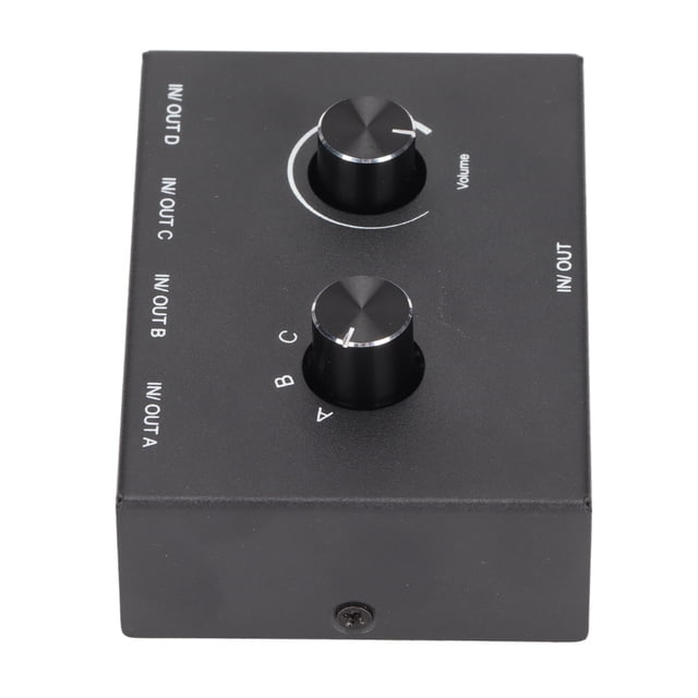 Switcher, Easy To Use 4 Ports 3.5mm Stereo Passive Switcher 4 Sources 1 Output 1 Source Special Design for MP4 for Headphones