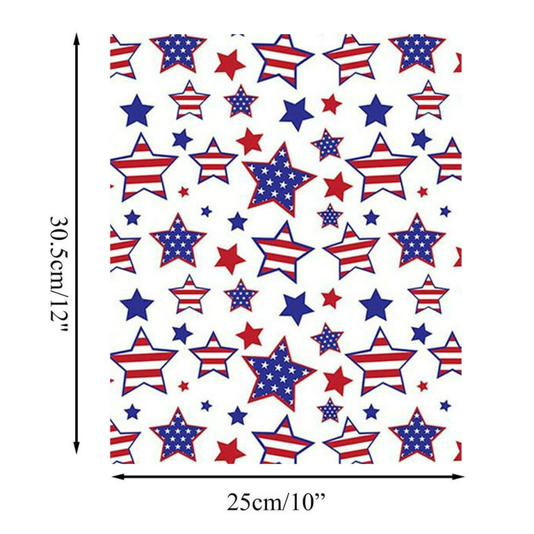 Happy Independence Day Heat Transfer Vinyl HTV Iron On Vinyl Bundle Bundle  Suitable For Shirts Patterns