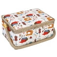 thumbnail image 4 of Sewing Basket, Craft Sewing Tool Needle Thread Basket Fabric Sewing Basket Sewing Basket Organizer Sewing Box For Sewing Supplies Household Storage Box For Handwork Household, 4 of 8