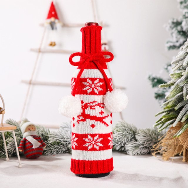 Bolsa de regalo de Año Nuevo adornos de árbol de Navidad Likrtyny medias de Navidad de punto decoración del hogar bolsa de dulces para niños muñeco de nieve ciervo b