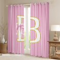 thumbnail image 2 of Homewish Cartoon Cute Monogrammed Black Out Curtains, Pink Bow-tie Letter B Curtains Pack of 2 (42x63 Each), Teens Kids Girls Bedroom Curtains, Curtains Blackout Home Decor, 2 of 6