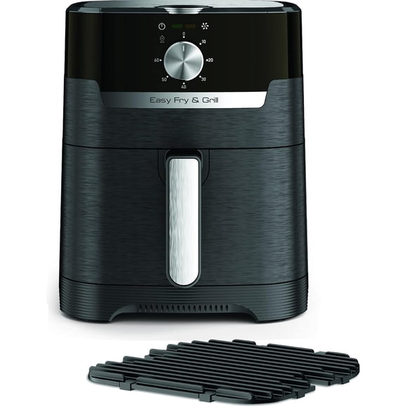 Toytexx Easy Fry & Grill 2-in-1 Air Fryer and Grill, 4.2 L Capacity, Low-Oil Cooking, Adjustable Temperature and Timer, Black
