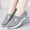 Gray, variant on Women's Knit Walking Shoes, Breathable Mesh Slip-On Sneakers with Foam Cushion & Non-Slip Sole, Casual Shoes for Women Outdoor Jogging Dark Purple 42