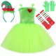 thumbnail image 2 of Disfraz de Papá Noel y Grinch para niña, vestido con tutú de monstruo peludo verde, vestido de Navidad para niña, ropa de Halloween y Navidad, 2 of 5
