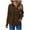 Brown, variant on Long Sleeve Tops Workout Womens Tops Fall Casual Woman Solid Color Button Pocket Long Sleeve Turndown Collar Blouse Tops My Order My Items