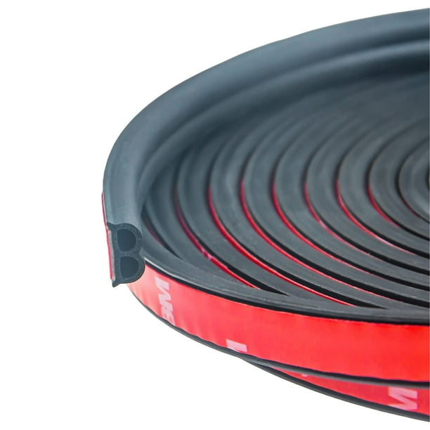 Cinta selladora para puertas de coche CloudBuyer, universal, en forma de B, 5 m, negra