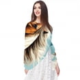 thumbnail image 5 of Horse Elegant Silk Scarf - Translucent Chiffon Yarn - Lightweight and Breathable - 180*73 inches - Stylish Accessory for Women, 5 of 6