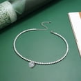 thumbnail image 2 of Pulsera Mujer de Plata 925 con Corazón y Circonitas, Brazalete Mujer Ajustable Chapado en Plata 925, Regalo en Navidad, Cumpleaños y más., 2 of 4
