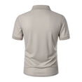 thumbnail image 4 of Qwertyu Men's Polo Shirts Cotton Short Sleeve Collared Golf Shirts Casual Fashion Basic Tee Shirts Light Gray S, 4 of 6