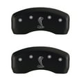 thumbnail image 4 of MGP 4 Caliper Covers Engraved Front & Rear Tiffany Snake Matte Black finish silver ch, 4 of 4