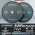 thumbnail image 2 of Synergee Bumper Plates – Durable Olympic Weight Plates, Low-Bounce Rubber for Strength Training, Powerlifting, and Functional Workouts., 2 of 6