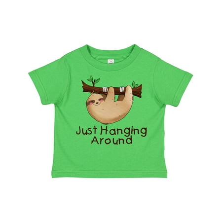 

Inktastic Just Hanging Around with Cute Sloth Gift Toddler Boy or Toddler Girl T-Shirt