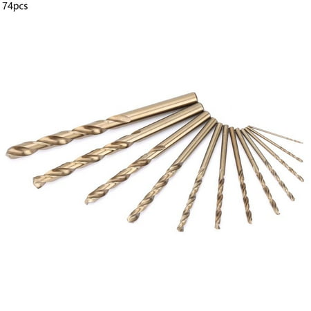 

Brrnoo 74pc M35 Cobalt Drill Bit Set HSS-CO Twist Drills Bit Combination Tools(1.0-8.0mm) Drilling tool Twist Drill Bit