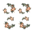 thumbnail image 1 of Guirnalda artificial, centro de mesa con arreglo de rosas para arco de boda 4 Naranja Rosa, 1 of 9