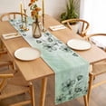 thumbnail image 3 of Green Floral Table Runner - 90 Inch Long, Kitchen Dining Table Runner Dresser Scarves, Country Rustic Ombre Painting Art Watercolor Farmhouse Decor for Coffee Tables Wedding Party Banquet, 3 of 8