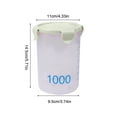 thumbnail image 3 of hulanddfd Plastic Storage Canister with Lid, Airtight Kitchen Storage Jar for Grains, Snacks and Bulks Food, 3 of 6