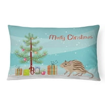 Carolines Treasures CK4467PW1216 Zebra Mouse Merry Christmas Canvas Fabric Decorative Pillow, 12H x16W, multicolor