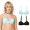 MINT/BLACK, variant on BLAKE & CO. 2 Pack Junior's Micro and Lace Underwire T-Shirt Bra with Adjustable Straps, Sizes 34B-40DD