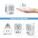 thumbnail image 5 of Adaptador de viaje TESSAN de EE. UU. a la India con 4 salidas y 3 puertos USB, 5 of 6