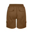thumbnail image 3 of GIPQJK Womens Bermuda Shorts with Pockets Elastic Waist Cargo Shorts Knee Length Long Hiking Shorts for Summer Casual Athletic Golf Long Shorts,Ginger L, 3 of 5