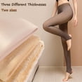 thumbnail image 4 of Fgnfyis Women Translucent Warm Pantyhose Lined Pantyhose Thermal Winter Tights Flesh Toned for Outdoor Wear Coffee M300G, 4 of 9